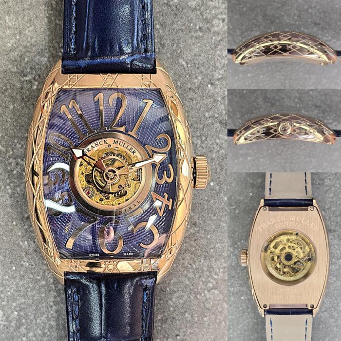 jam pria Leather frank muller Tourbilon Grand Central automatic