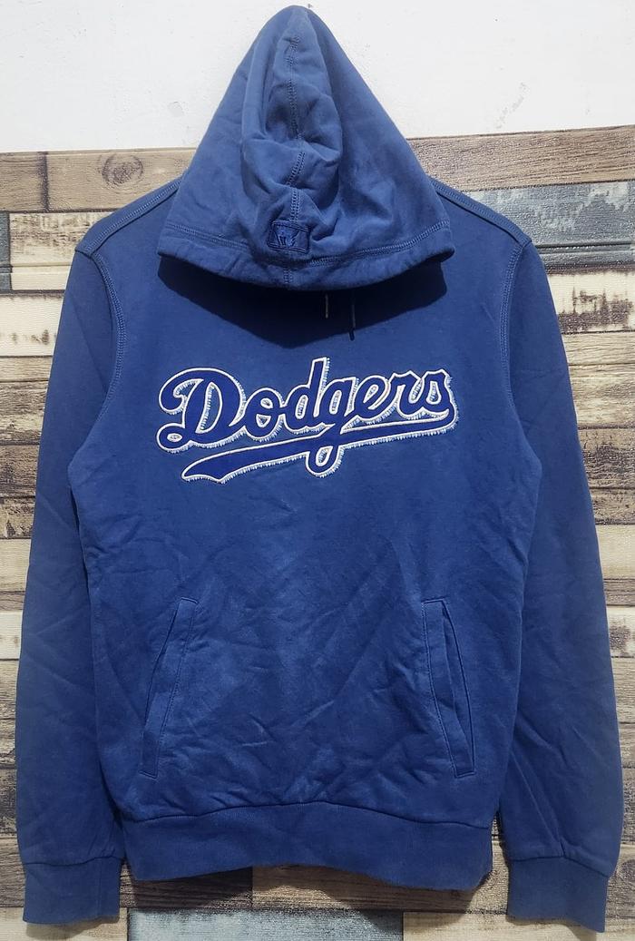Hoodie MLB LA Dodgers Big Logo Bordir Blue ( Size M )