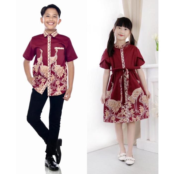 BARU! baju batik anak KG101 red dan KB101 red