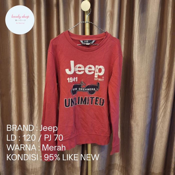 Preloved hoodie Jeep original merah