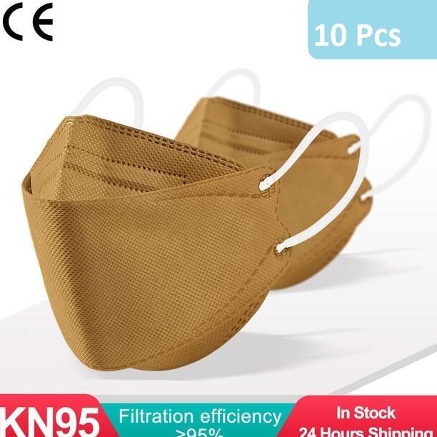 MASKER KF94 WARNA WARNI COKLAT CREAM HIJAU MERAH KUNING PASTEL KF 94