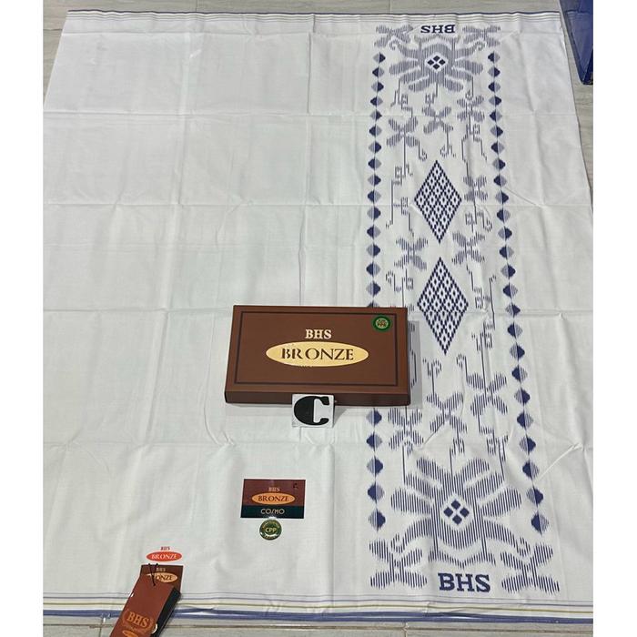 Sarung BHS Cosmo Grade Bronze Polos Motif Lengkap Original Pesona Buana