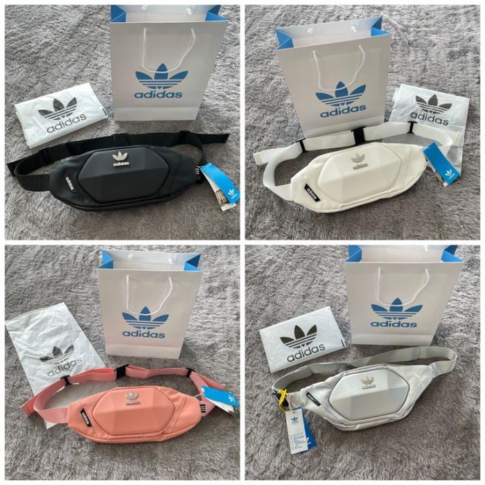 Adidas Waistbag Diamond Black & White LIMITED EDITION tas pinggang pria wanita