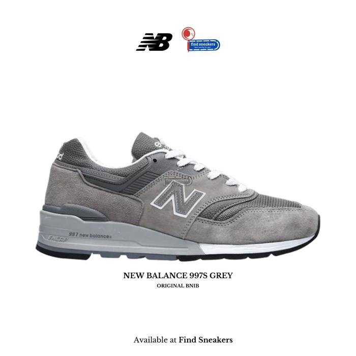 Sepatu Sneakers Pria NEW BALANCE 997S GREY WHITE BRAND NEW IN BOX