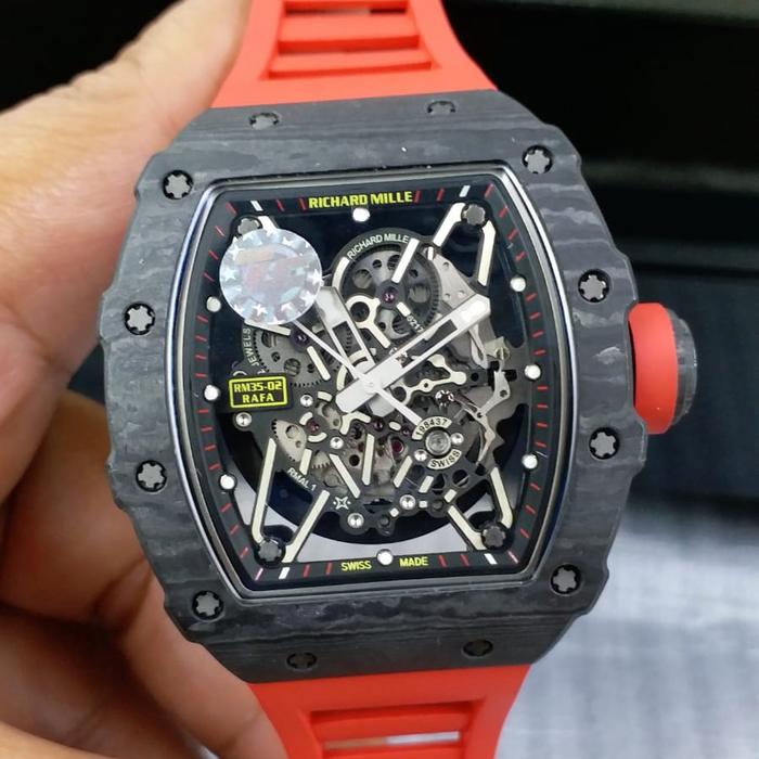 Jam tangan Automatic Swiss Tourbillon RM 35-02 RAFA Carbon fullset