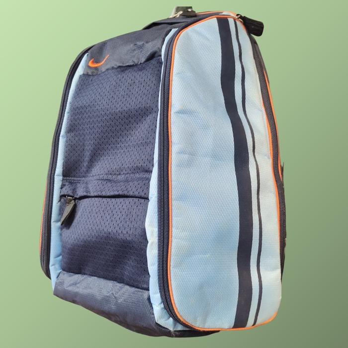 Nike Vintage Backpack Blue Orange School / Work Bag, Tas Ransel Sekolah / Karja