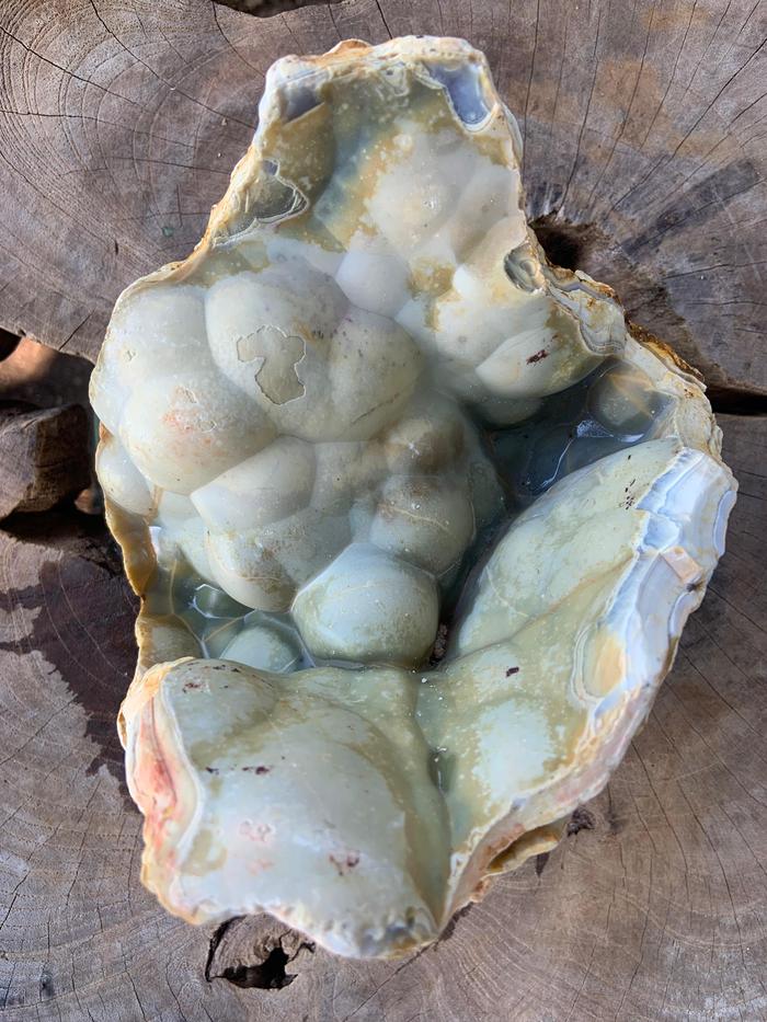 Rare Natural Blue Botryoidal Grape Stone Rough Rock Raw Agate Bahan Batu Akik Alam Mulia Alami Asli
