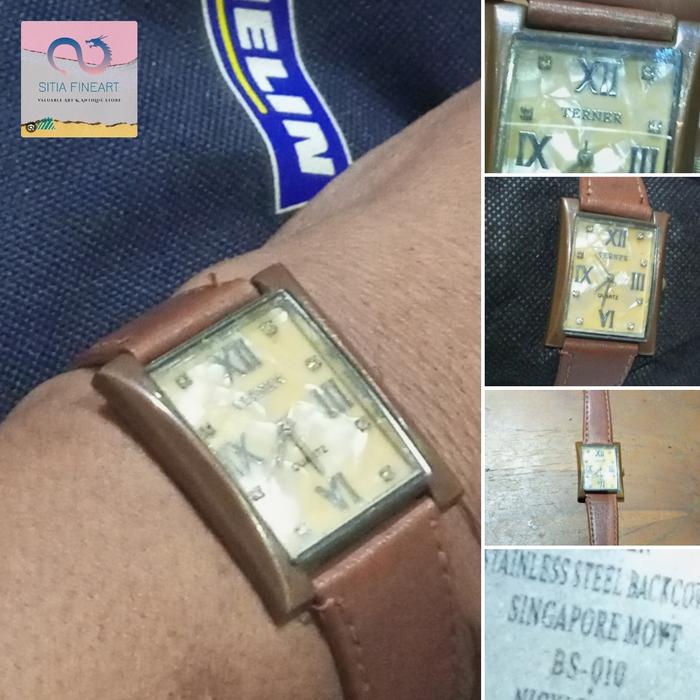Jam tangan pria wanita ( unisex ) TERNER TANK QUARTZ SINGAPORE vintage preloved antik not casio seik