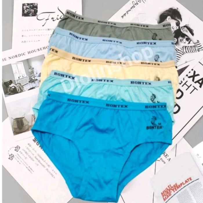 Celana Dalam Pria Karet Boxser, BONTEX Botol 1 PC ISI 1 ,, Sempak Pria Bahan Katun Pinggang Boxser, 