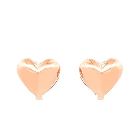 GIWANG ANTING JEPIT EMAS HATI CEMBUNG LOVE CANTIK TERLIHAT BESAR