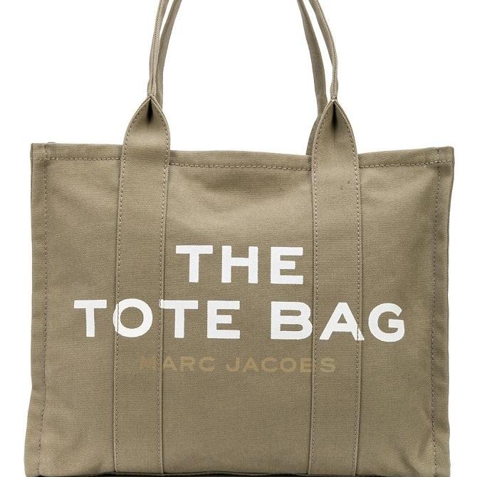 MJ Large Traveler Tote Bag in Slate Green Canvas