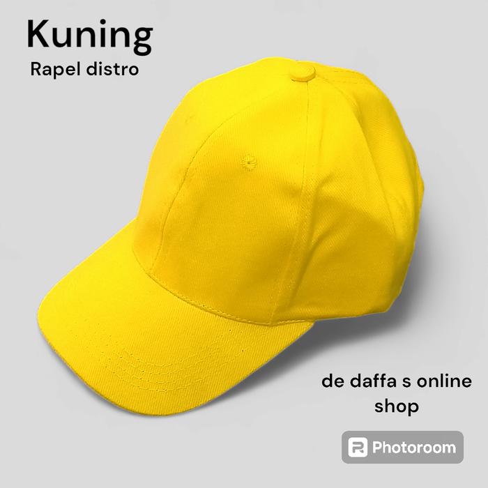 Topi Baseball Dewasa Polos Warna Kuning Pria Wanita Casual - kuning.