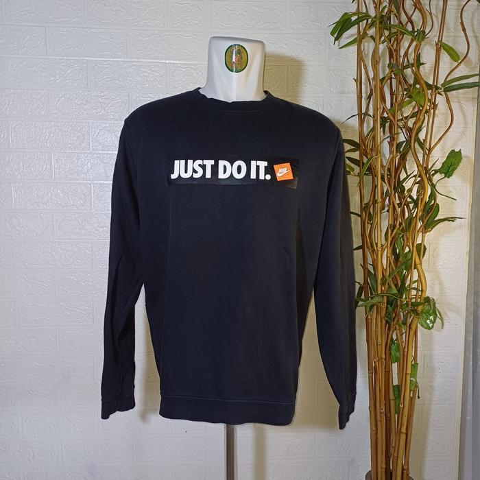 CREWNECK NIKE JUST DO IT ORI, SIZE L-XL (SECOND BRANDED) HITAM, CN0181