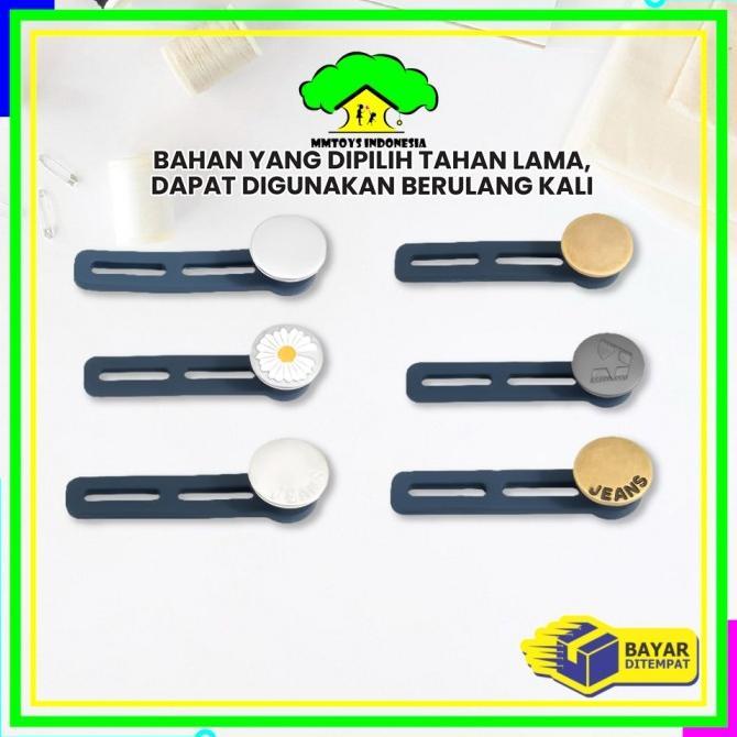 MI-C1058 KANCING PEMBESAR CELANA DOUBLE EXTENDER METAL JEANS BUTTON