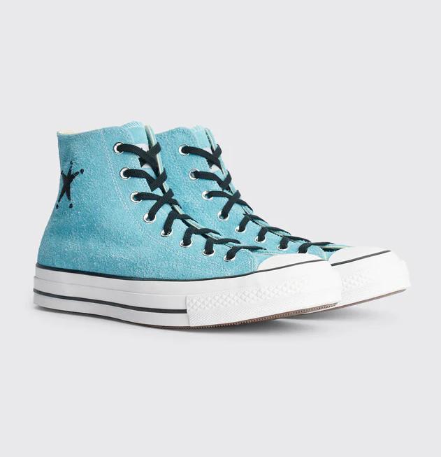 Converse Chuck 70 70s STUSSY Stussy Embroidered Signature Star Logo Suede Sky Blue