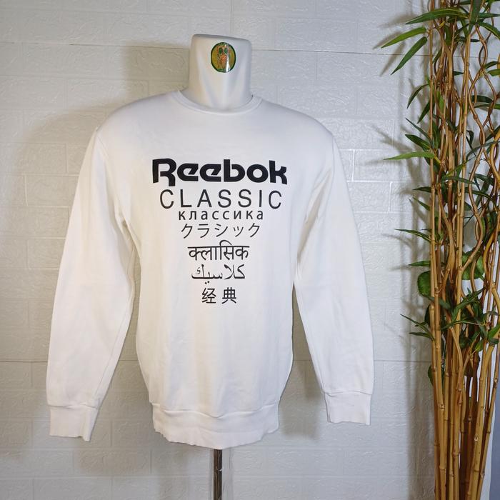 CREWNECK REEBOK CLASSIC ORIGINAL SIZE L (SECOND BRANDED) PUTIH, CN0198