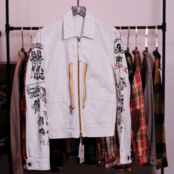 Dsquared2 Tatto Sleeve Canvas Jacket Made In Italy