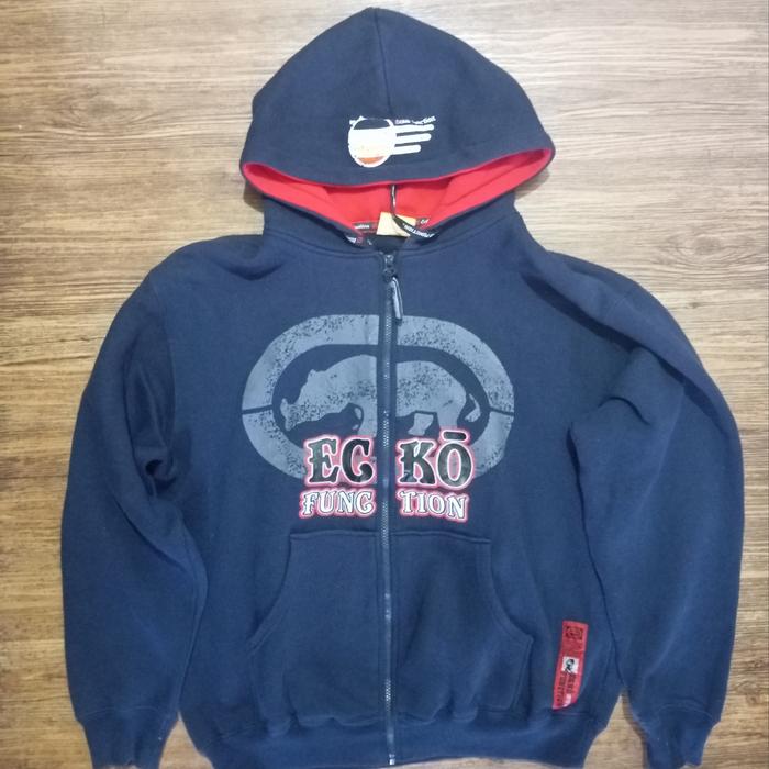 hoodie zipper ecko function preloved