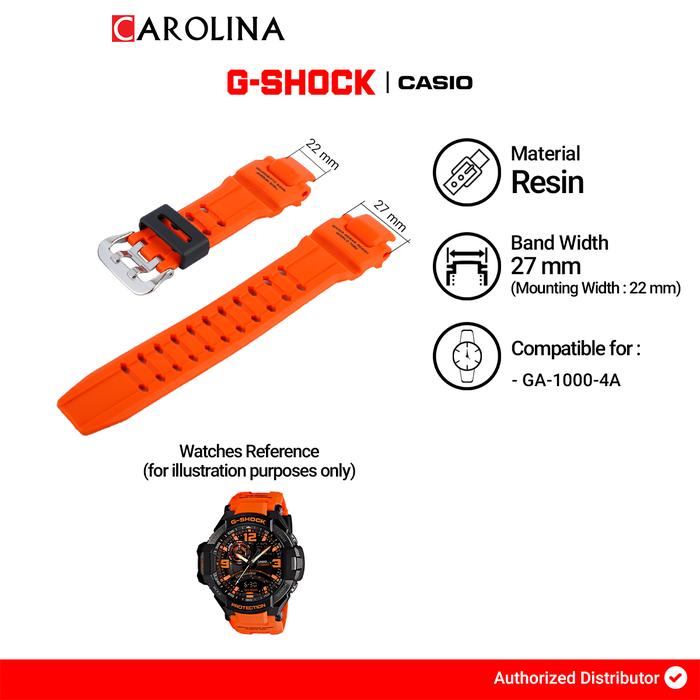 Tali Strap G-Shock GA-1000-4A Orange Resin 10448982