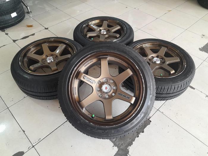 VELG MOBIL RING 15 SEKEN/BEKAS TE37 R16X7/8 8X100/114 ET40/35 BRZ +BAN MICHELIN 185 55 R16(80%)