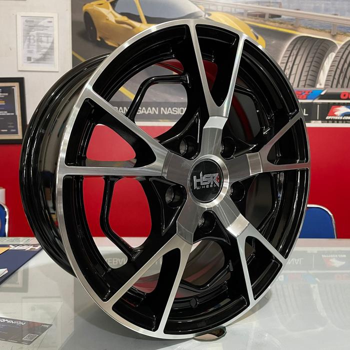 Velg hsr ring 15 lebar 65 et 42 lubang 5 two tone |velg racing mobil ring 15