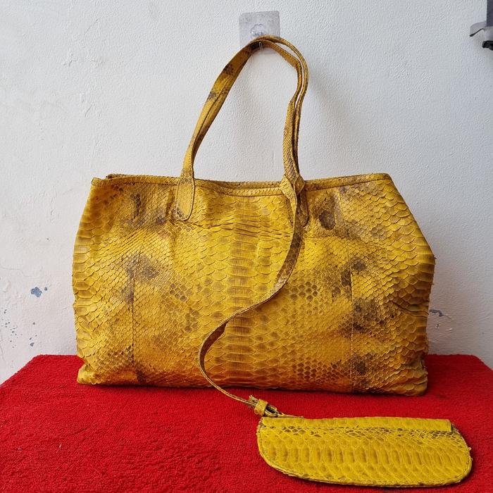 TAS TOTE WANITA KULIT ASLI SECOND IMPORT / TAS PESTA KULIT ASLI WANITA IMPORT