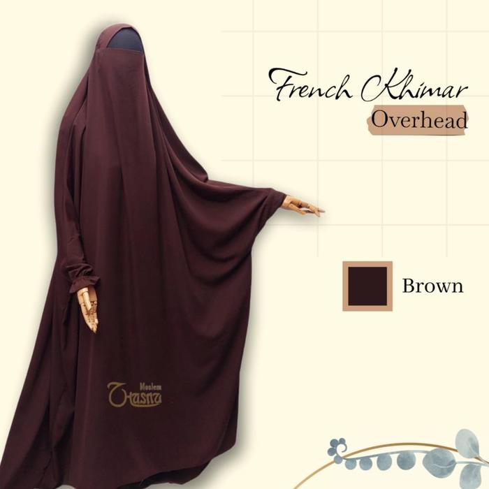 OVERHEAD French Khimar Termurah | Overhead Khimar | Terusan | Gamis overall | French Khimar Onepiece