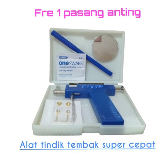 Alat tindik telinga super cepat bayi dan dewasa Alat tindik model tembak fre 1 pasang anting