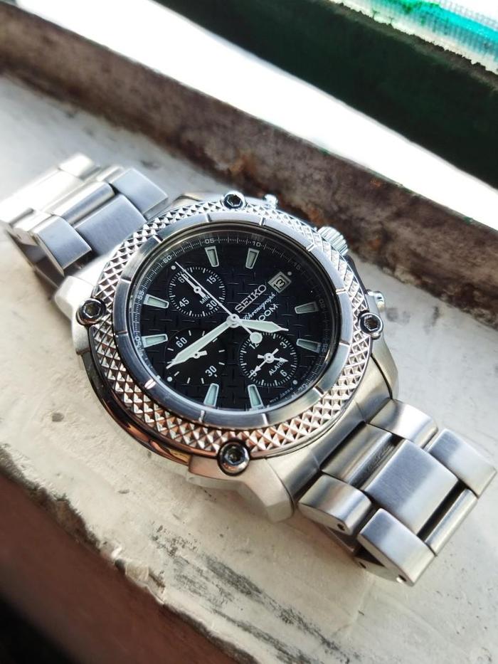 Seiko SNA777#SNA777#SNA777P1#Seiko SNA777P1#Jam tangan pria Seiko Chronograph SNA777P1