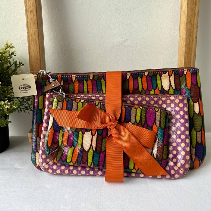 dompet wanita fossil keyper triple pouch multi mm