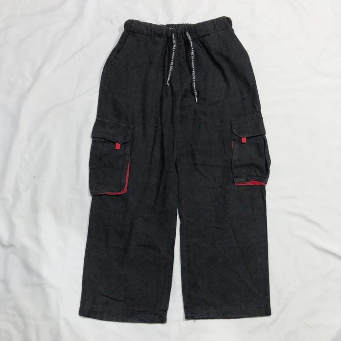 Celana Panjang Longpants Jeans Cargo Ultra Black Washed Original Second Preloved #CC62