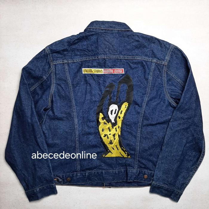Levis Denim Jacket Rolling Stones 90s Voodoo Lounge 1990s Size 44 XL Vintage