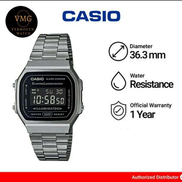 Jam Tangan Casio General A-168WGG-1B / A168WGG-1B / A 168WGG 1B Original Garansi Resmi