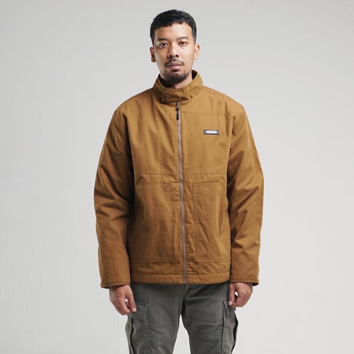 Jaket Original MGEE - Jaket Harrington Stand Collar Costa 001 Brown