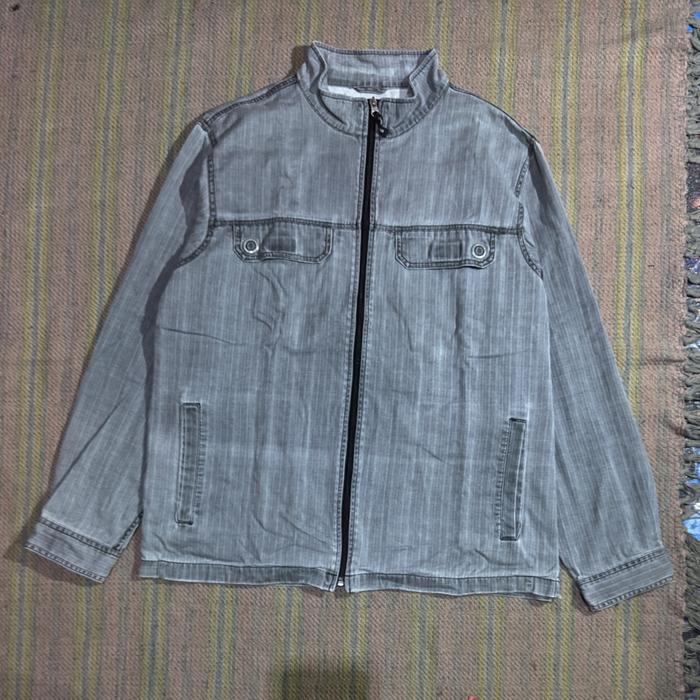 Work Jacket Airwalk Vtg Stripe Grey Original Second Preloved