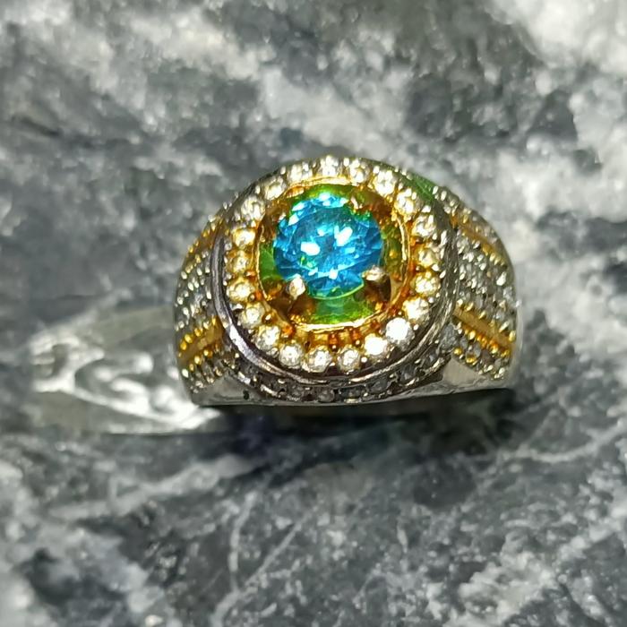 Cincin Batu Natural Moissanite Memo GRA # 6 permata