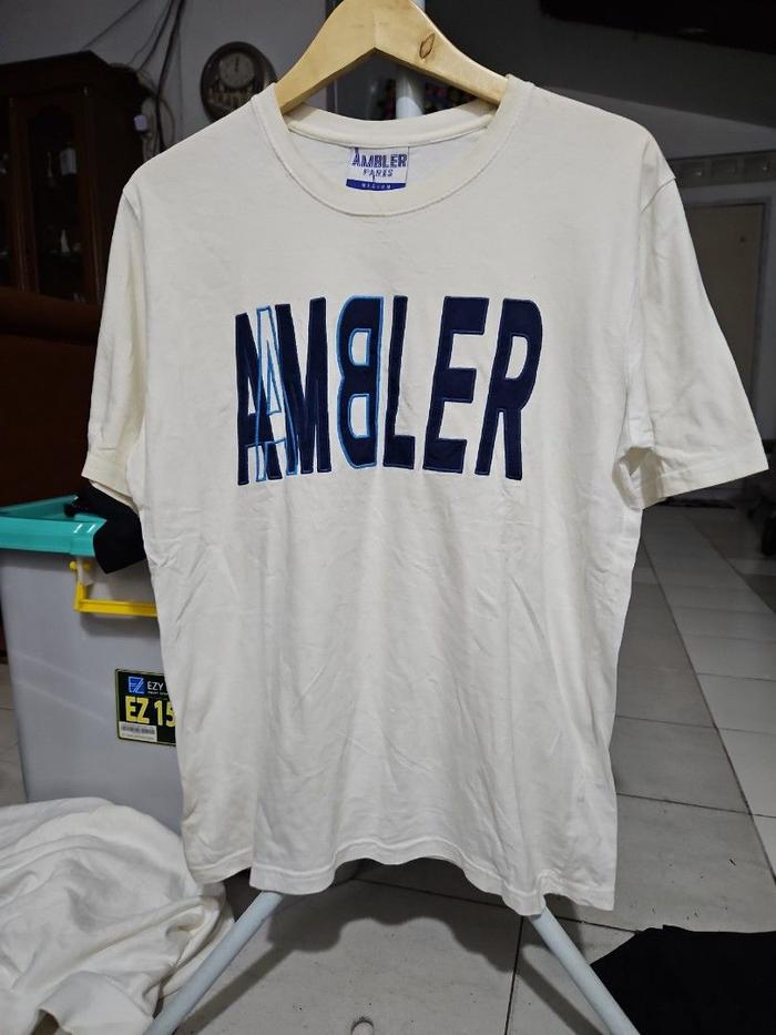 Ambler paris Big logo full bordir kaos baju size L
