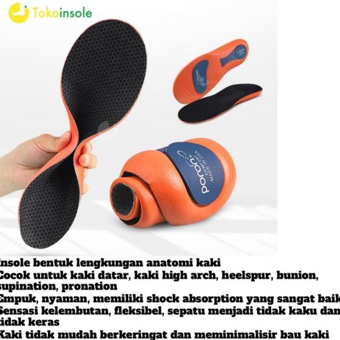 Insole Kaki Datar/Insole Poron Sport/insole flat foot/Insole sepatu