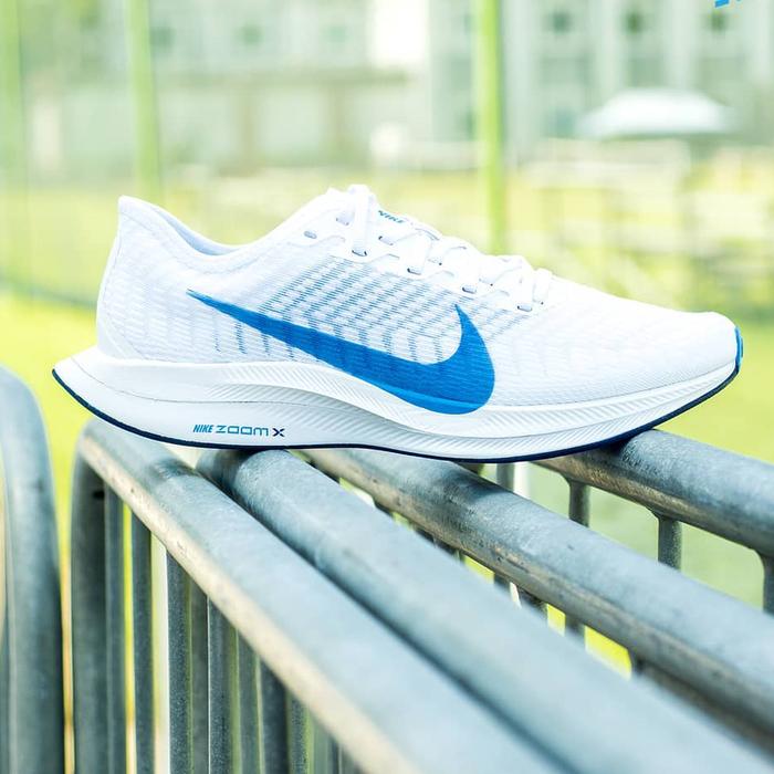Sepatu Sneakers Original Running Pegasus Turbo 2 White Blue BNIB