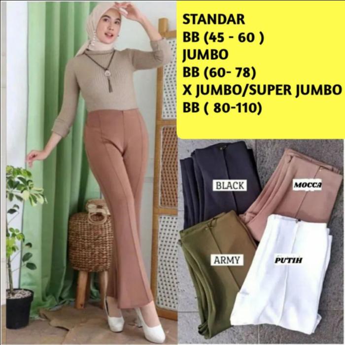 Celana Kulot Jumbo Scuba Cutbray/ Cutbray Scuba Premium  Big Size