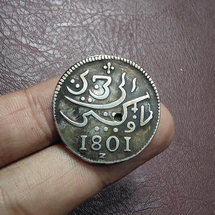 koin perak Java rupee 1801
