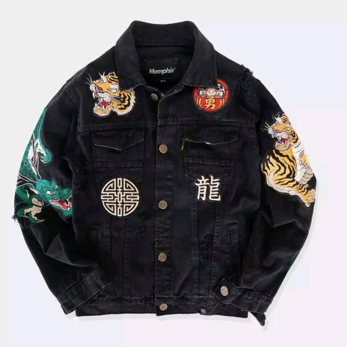 Memphisorigins - Jacket Denim Ryutora Unisex Terbaru Pria Wanita (Limited Edition)