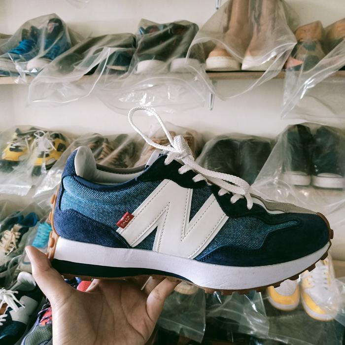 Sepatu Sneakers Wen Balance 327 Indigo Denim Second - Size 41.5