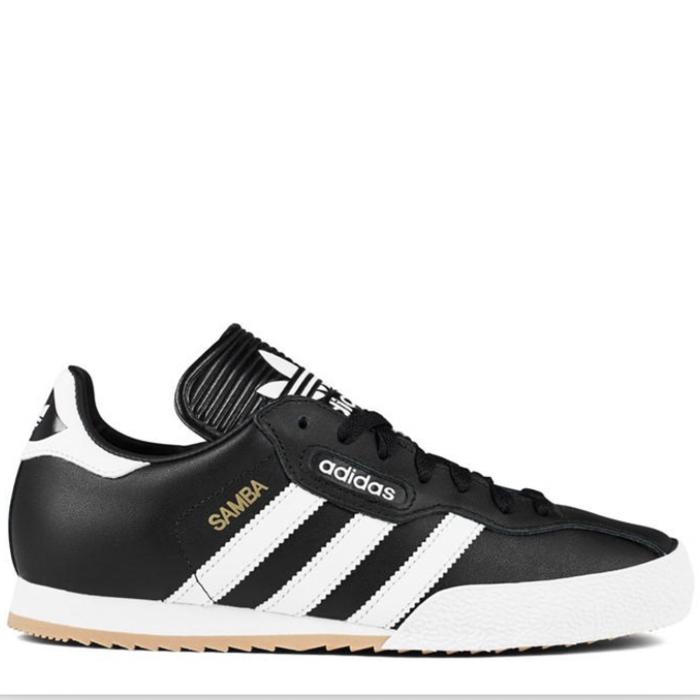 ADIDAS SAMBA SUPER LEATHER BLACK WHITE TRAINER ORIGINAL 019099