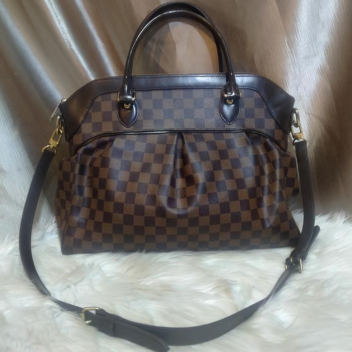 tas kulit lv seken top handle bag preloved