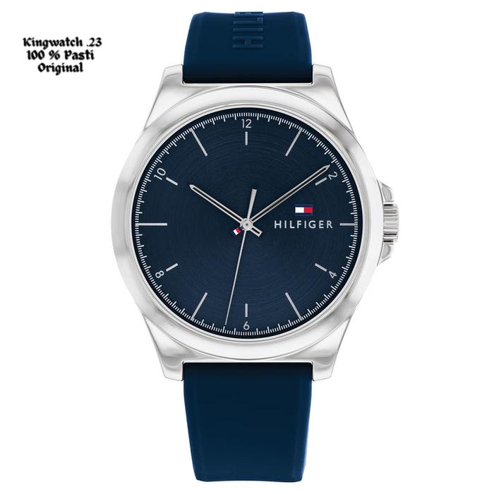 Tommy Hilfiger 1710616 Norris Jam Tangan Analog Pria-Blue Rubber Original Garansi Resmi