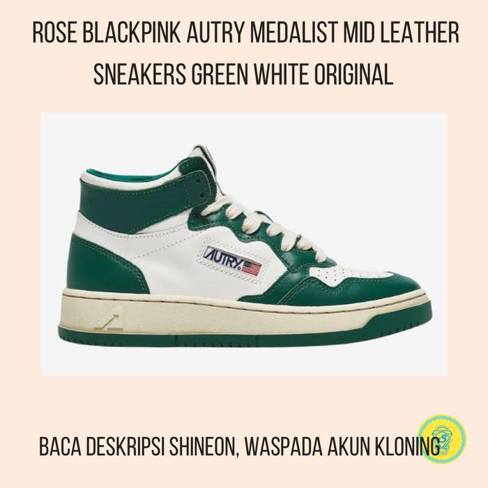 [PRE ORDER] AUTRY MEDALIST MID LEATHER SNEAKERS GREEN WHITE ORIGINAL