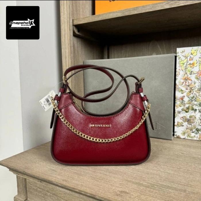 MK Wilma Small Crossbody Chain (DARK CHERRY)