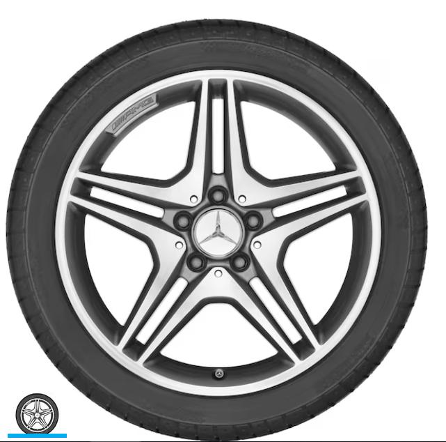 CLA 200 SPOKE WHEEL AMG 5-twin-spoke wheel, 45.7 cm,(18-inch),A176 401 03 02/7X21