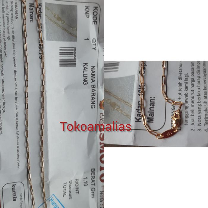 Kalung Emas rantai 1.1 gram kadar 10k
